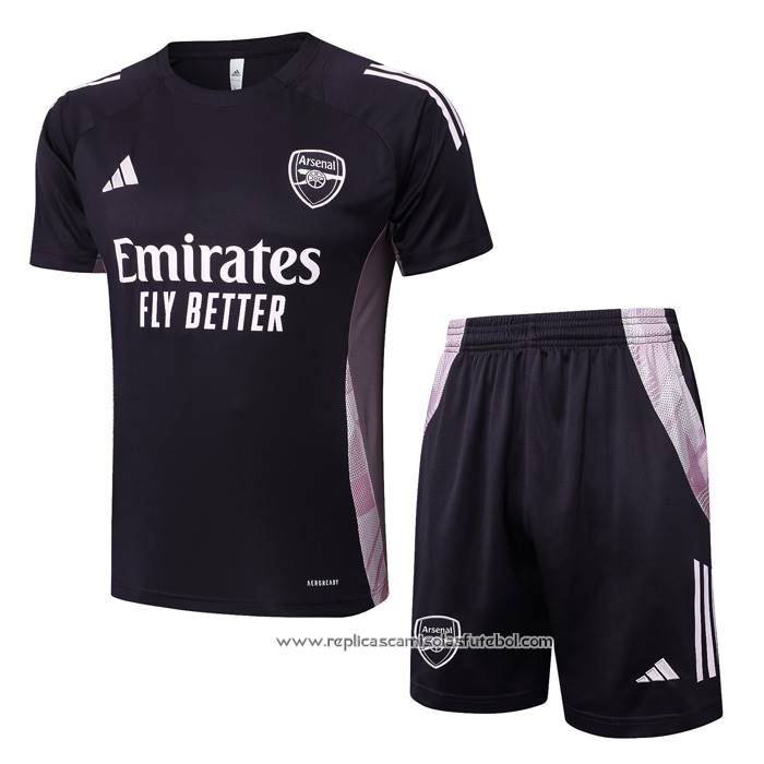 Fato de Treino Arsenal 2024-2025 Manga Curta Cinza Oscuro - Calcas Curta